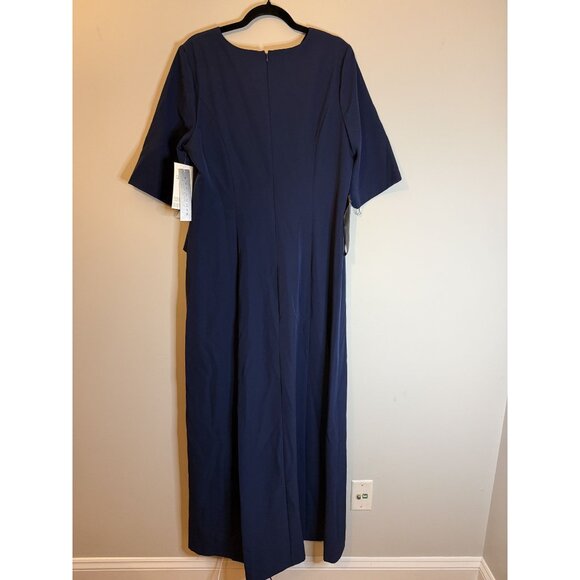 NWT Kay Unger Davina Walk Thru Jumpsuit Blue Sz 16 $308 [jb] - Picture 10 of 11